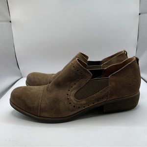 KORKS Gertrude Women Slip-On Taupe Brown Leather Shoes Size 7.5M